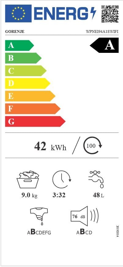 Gorenje WPNEI94A1SWIFI hind ja info | Pesumasinad | hansapost.ee