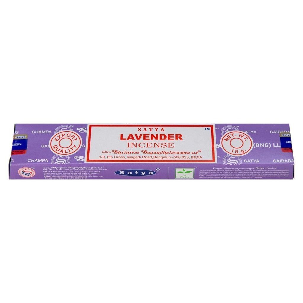 Viirukipulgad Satya Lavender, 15 g цена и информация | Lõhnapulgad ja kodulõhnastajad | hansapost.ee