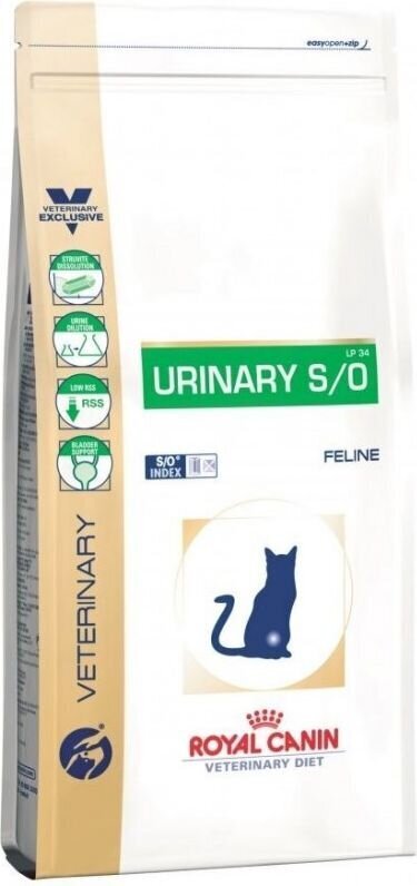 Royal Canin Veterinary Diet Feline Urinary S/O LP34 riisi ja kodulindudega, 400 g цена и информация | Kassi kuivtoit ja kassikrõbinad | hansapost.ee