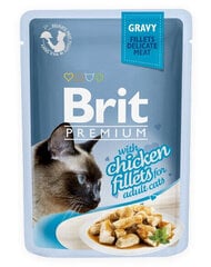 Brit Premium Cat Filets in Gravy konserv kanaga kassidele, 24x85 g hind ja info | Kassikonservid | hansapost.ee