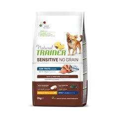 NT dog sensitive no grain adult mini trout Täisväärtuslik teraviljavaba kuivtoit forelliga täiskasvanud, väikest tõugu koertele, 2 kg hind ja info | Koerte kuivtoit ja krõbinad | hansapost.ee