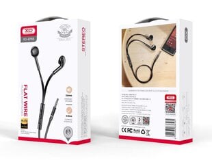 XO wired earphones EP68 jack 3,5 mm black цена и информация | Наушники | hansapost.ee