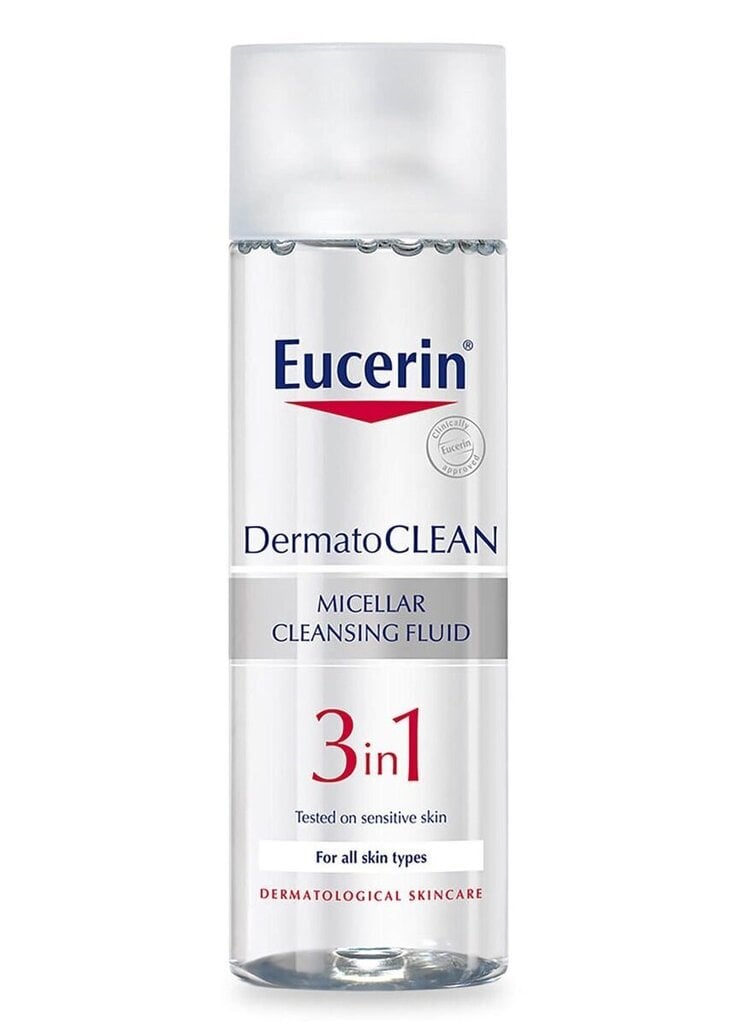 Mitsellaarvesi Eucerin DermatoClean 3in1 200 ml цена и информация | Näopuhastusvahendid | hansapost.ee