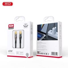 XO Clear cable NB-Q223B USB-C - USB-C 1,0 m 60W black цена и информация | Borofone 43757-uniw | hansapost.ee