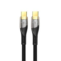 XO Clear cable NB-Q223B USB-C - USB-C 1,0 m 60W black цена и информация | Borofone 43757-uniw | hansapost.ee