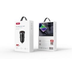 XO car charger CC56 PD 30W QC 1x USB 1x USB-C black цена и информация | Зарядные устройства для телефонов | hansapost.ee