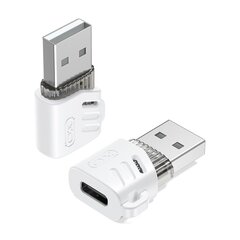 XO adapter NB256D USB-C - USB white цена и информация | Адаптеры, USB-разветвители | hansapost.ee