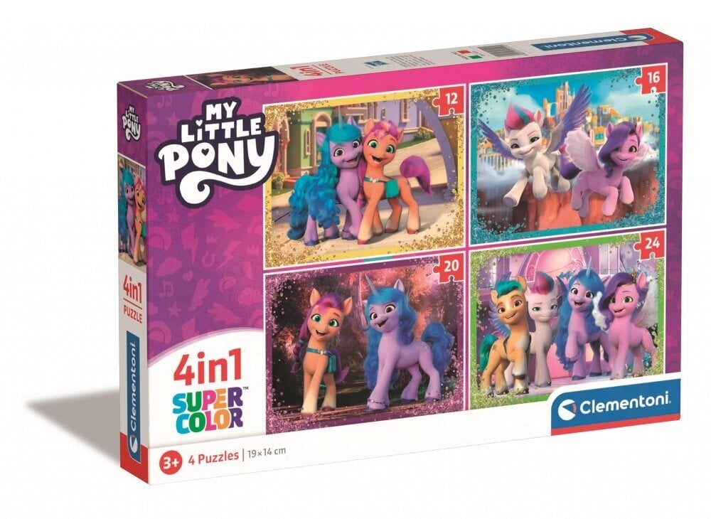 Puslekomplekt 4in1 My Little Pony Clementoni, 21519, 72 d. цена и информация | Pusled lastele ja täiskasvanutele | hansapost.ee