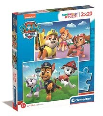 Pusle SuperKolor Paw Patrol Clementoni, 24800, 2x20 tk hind ja info | Pusled lastele ja täiskasvanutele | hansapost.ee