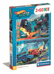 Clementoni Puzzle Hot Wheels Art.24816 Пазл ,2x60 шт цена и информация | Пазлы | hansapost.ee