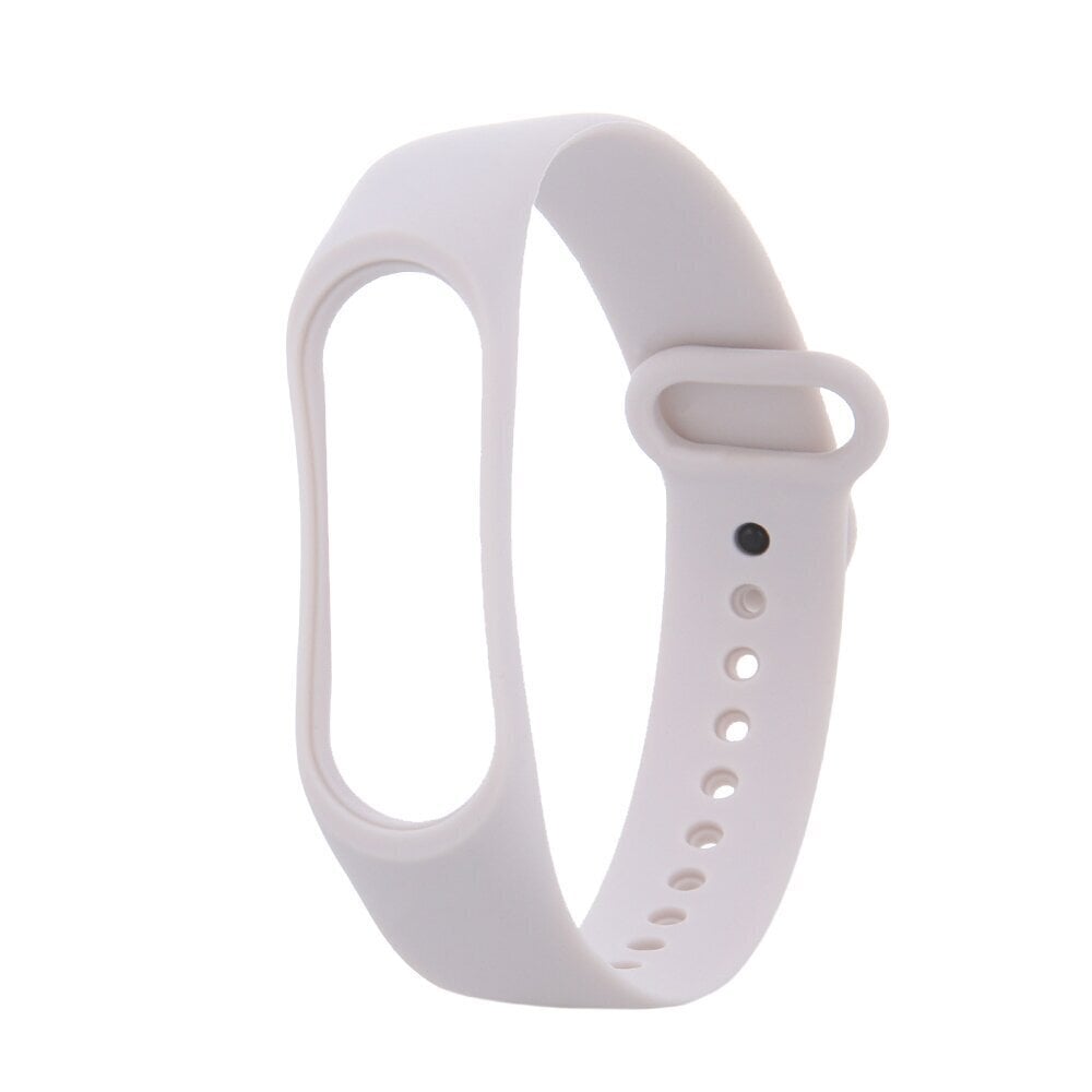 Silicone band for Xiaomi Mi Band 3 / 4 ivory цена и информация | Nutikellade aksessuaarid ja tarvikud | hansapost.ee