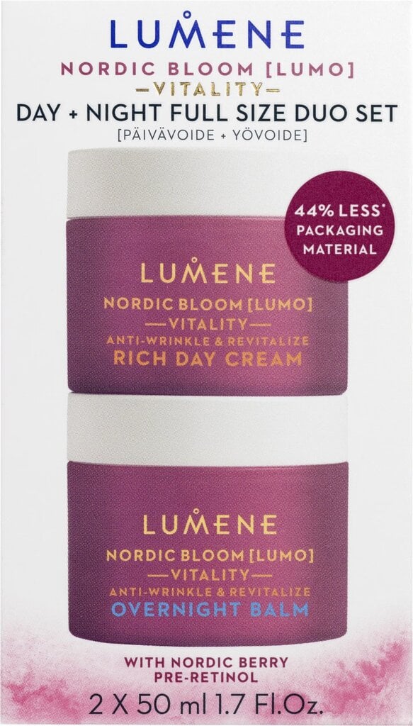 Näokreemide komplekt Lumene Nordic Bloom Lumo Vitality: päevakreem, 50 ml + öökreem, 50 ml hind ja info | Näokreemid | hansapost.ee