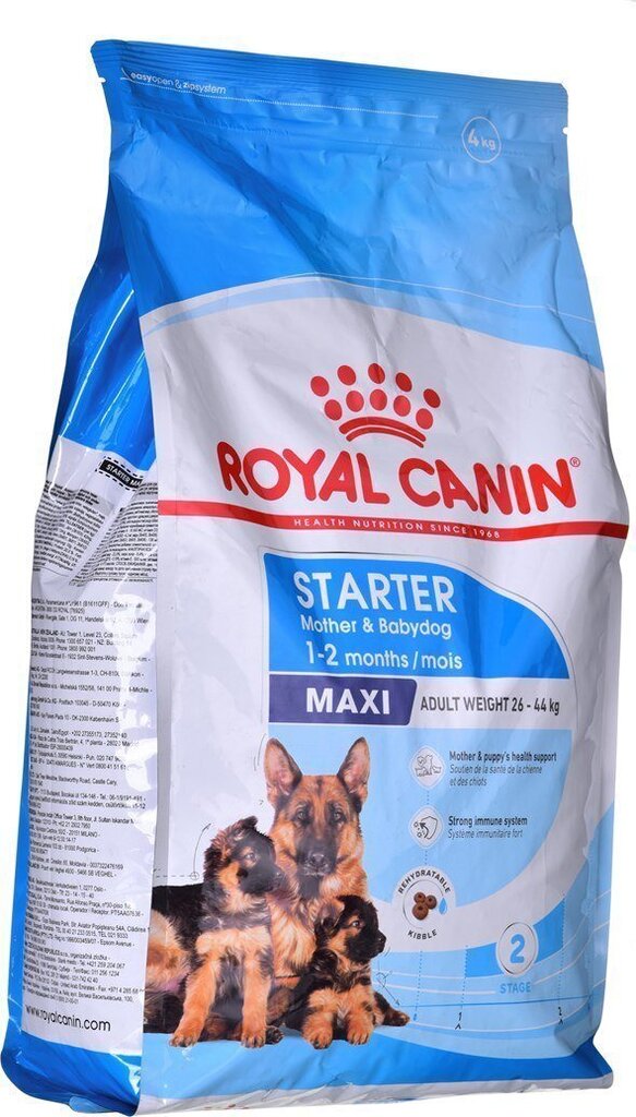 Royal Canin Maxi Starter suurt tõugu tiinetele koertele ja noortele kutsikatele, 4 kg hind ja info | Koerte kuivtoit ja krõbinad | hansapost.ee