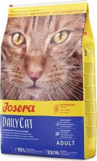 Josera Daily Cat linnulihaga, 2kg hind ja info | Kassi kuivtoit ja kassikrõbinad | hansapost.ee