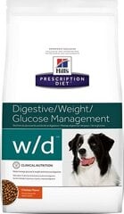 Hill's PD Prescription Diet Canine w/d с курицей, 1,5 кг цена и информация | Сухой корм для собак | hansapost.ee