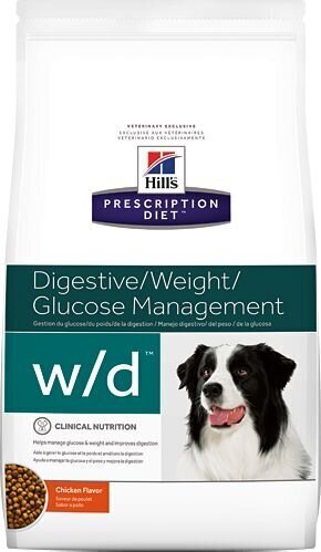 Hill's PD Prescription Diet Canine w/d kanaga, 1,5 kg hind ja info | Koerte kuivtoit ja krõbinad | hansapost.ee