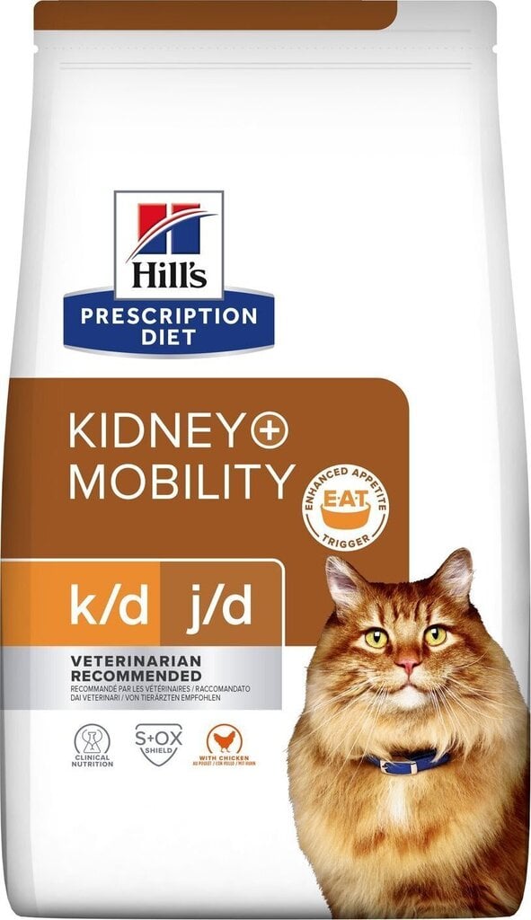 Hill's Prescription Diet Feline k/d + Mobility kanaga, 3 kg цена и информация | Kassi kuivtoit ja kassikrõbinad | hansapost.ee