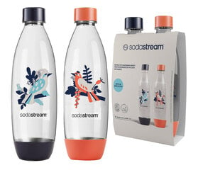 Комплект бутылок Sodastream FUSE FREE Birds, 1 литр, 2 шт цена и информация | Аппараты для газирования воды | hansapost.ee