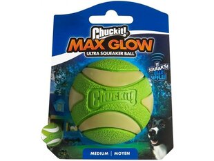 Игрушка для собак Chuckit! Мяч Max Glow Ultra Squeeker, M, зеленый цена и информация | Игрушки для собак | hansapost.ee