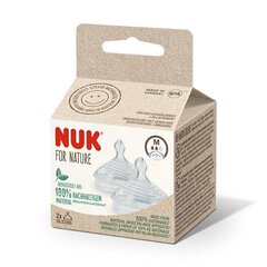 Силиконовая соска NUK For Nature, M, 2 шт. цена и информация | Бутылочки и аксессуары | hansapost.ee