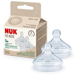 Силиконовая соска NUK For Nature, S, 2 шт. цена и информация | Бутылочки и аксессуары | hansapost.ee