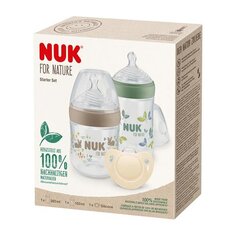 Komplekt Nuk For Nature: pudel, 150 ml + pudel, 260 ml + lutt, 1 tk. hind ja info | Lutipudelid ja tarvikud | hansapost.ee