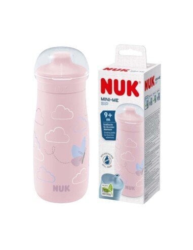 Nuk Mini-Me Sip, roosa, 9+ kuud, 300 ml цена и информация | Lutipudelid ja tarvikud | hansapost.ee