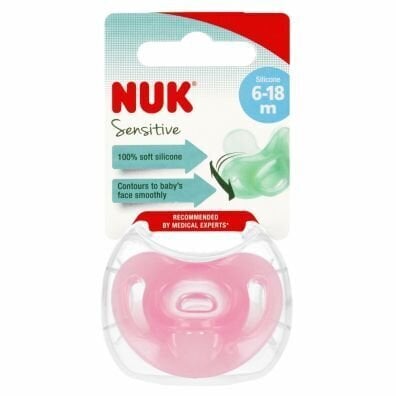 Lutt Nuk Sensitive 10736121, roosa, 6-18 kuud, 1 tk. цена и информация |  Lutid | hansapost.ee