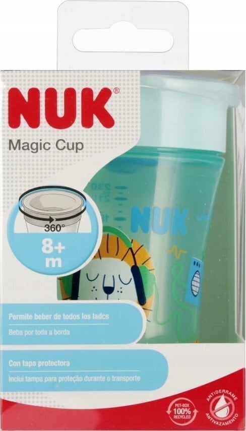 Nuk Magic Cup, sinine, 8+ kuud, 230 ml hind ja info | Lutipudelid ja tarvikud | hansapost.ee