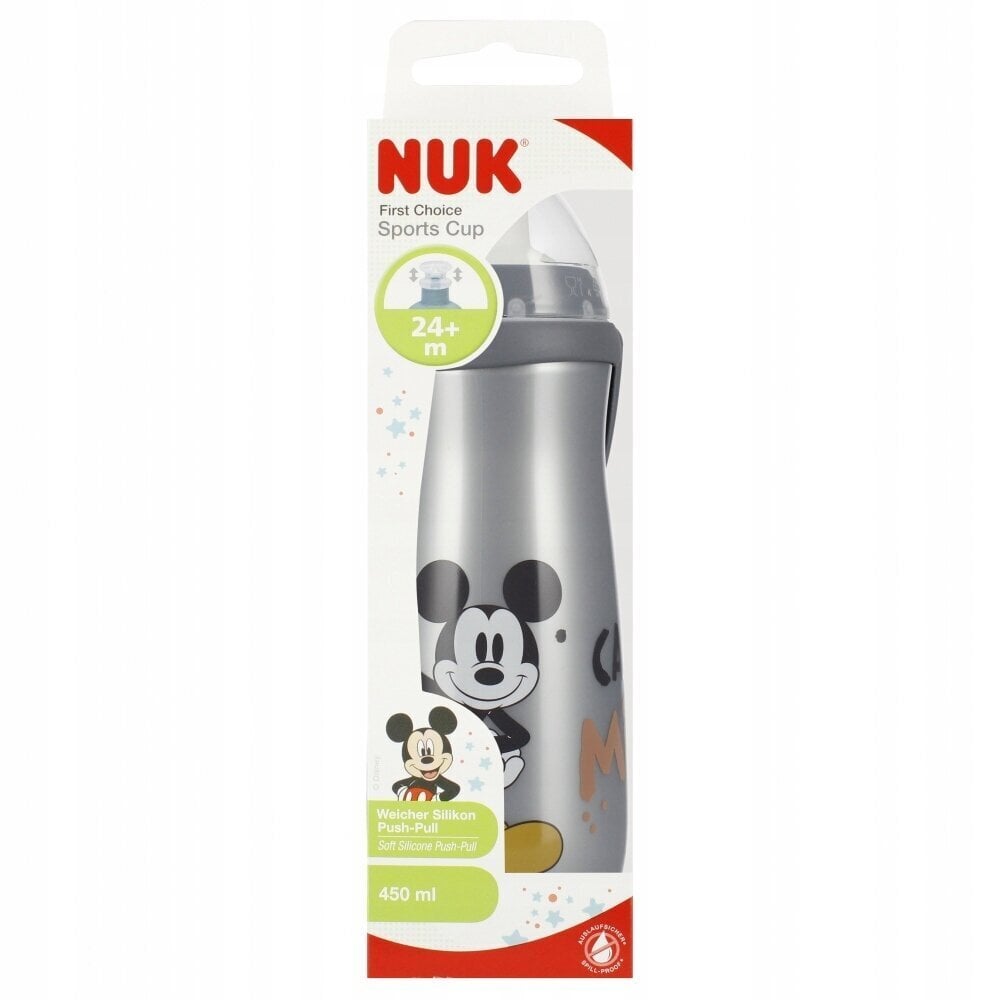 Pudel Nuk Mickey Sport, 24+ kuud, 450 ml hind ja info | Lutipudelid ja tarvikud | hansapost.ee