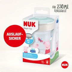 Tass Nuk Peppa Pig Magic Cup, türkiissinine, 8+ kuud, 230 ml price and information | Baby bottles and accessories | hansapost.ee