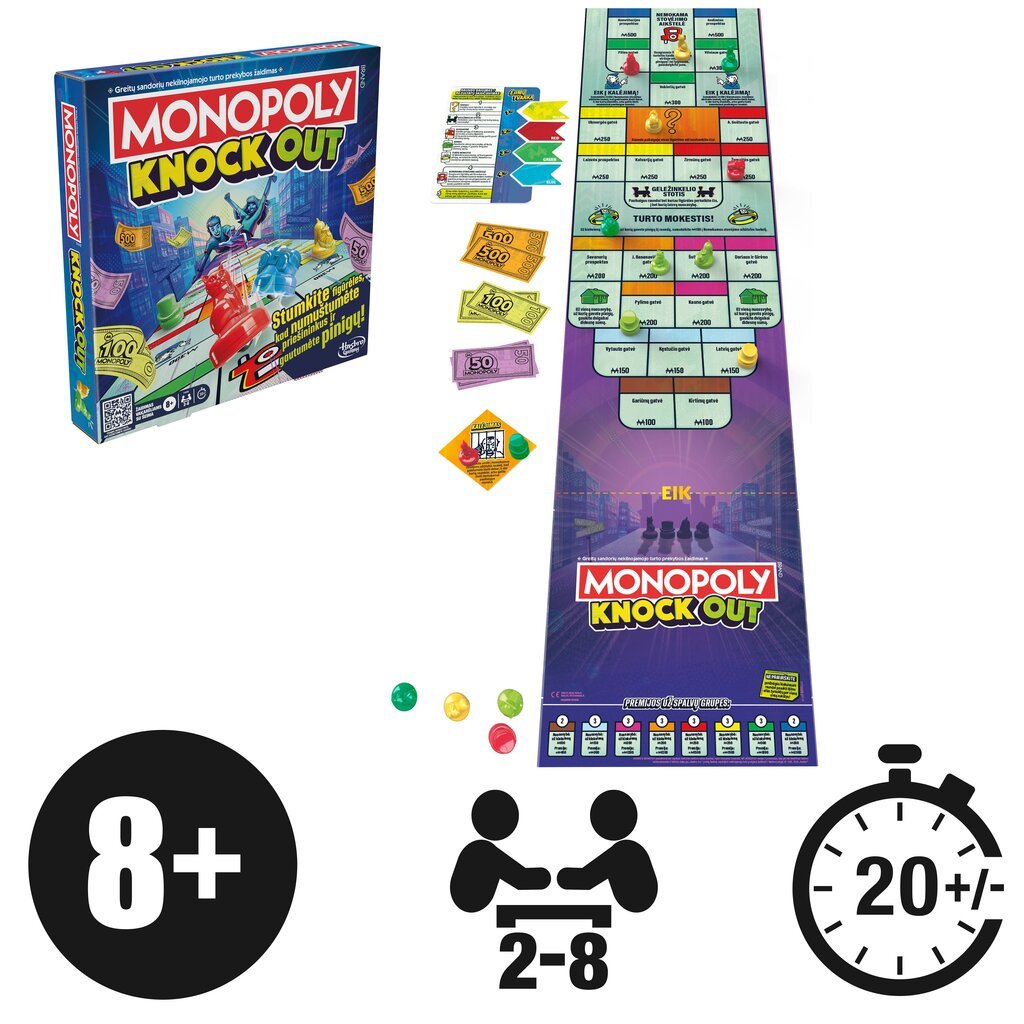 Lauamäng Monopoly Knockout, LT hind ja info | Lauamängud ja mõistatused perele | hansapost.ee