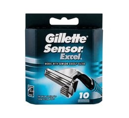 Сменные бритвенные головки Gillette Sensor Excel, 10 шт цена и информация | Средства для бритья | hansapost.ee