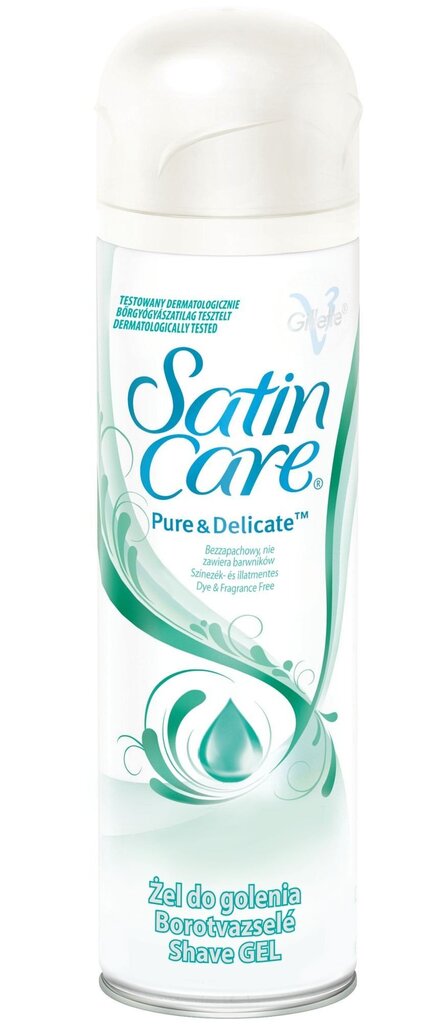 Raseerimisgeel Gillette Satin Care Pure and Delicate, 200 ml hind ja info | Raseerimisvahendid | hansapost.ee