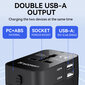 Wozinsky WUTWC reisiadapter universaalne EL / USA / AUS / UK / 2x USB-A, must цена и информация | Laadijad mobiiltelefonidele | hansapost.ee