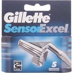 Бритвенные головки Gillette Sensor Excel 5 шт цена и информация | Gillette Гигиенические товары | hansapost.ee