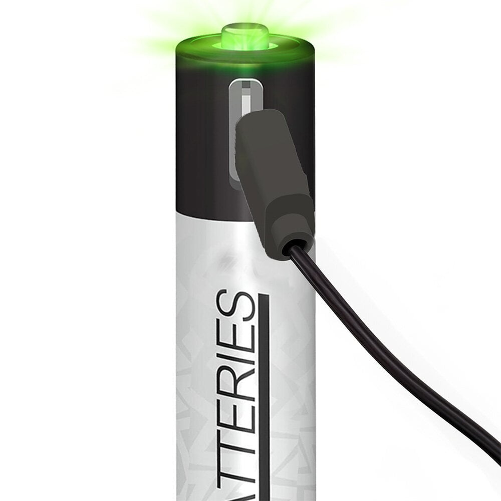 LiiBatteries võimas laetav liitiumioon aku Aaa Usb-C 4tk. 500mAh 1.5V цена и информация | Patareid | hansapost.ee