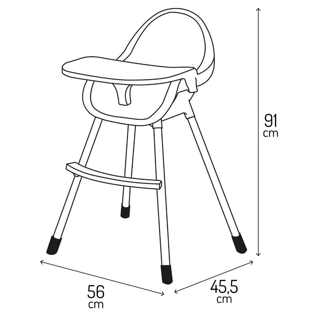 Söögitool MoMi Kala, roosa цена и информация | Laste söögitoolid | hansapost.ee