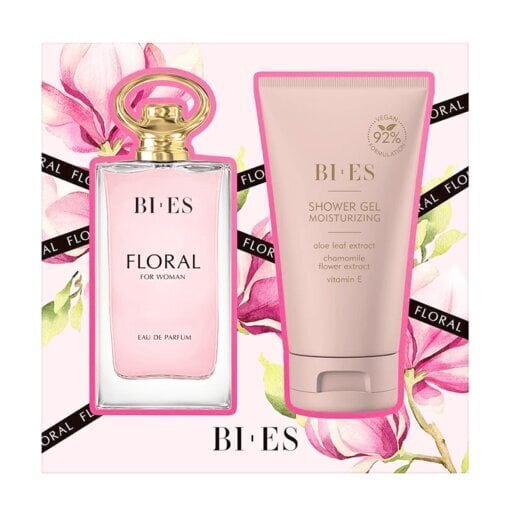 Komplekt Bi-Es Floral naistele: tualettvesi EDT, 90 ml + dušigeel, 150 ml цена и информация | Parfüümid naistele | hansapost.ee