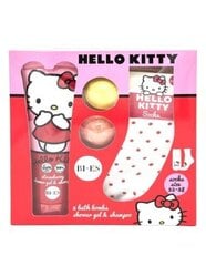 Набор Hello Kitty: гель для душа и шампунь, 240 мл + водная бомбочка, 2х55 г + носки цена и информация | Косметика для мам и детей | hansapost.ee