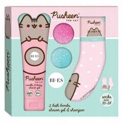 Komplekt Bi-es Pusheen The Cat: dušigeel ja šampoon, 240 ml, + veepomm + sokid price and information | Laste ja ema kosmeetika | hansapost.ee