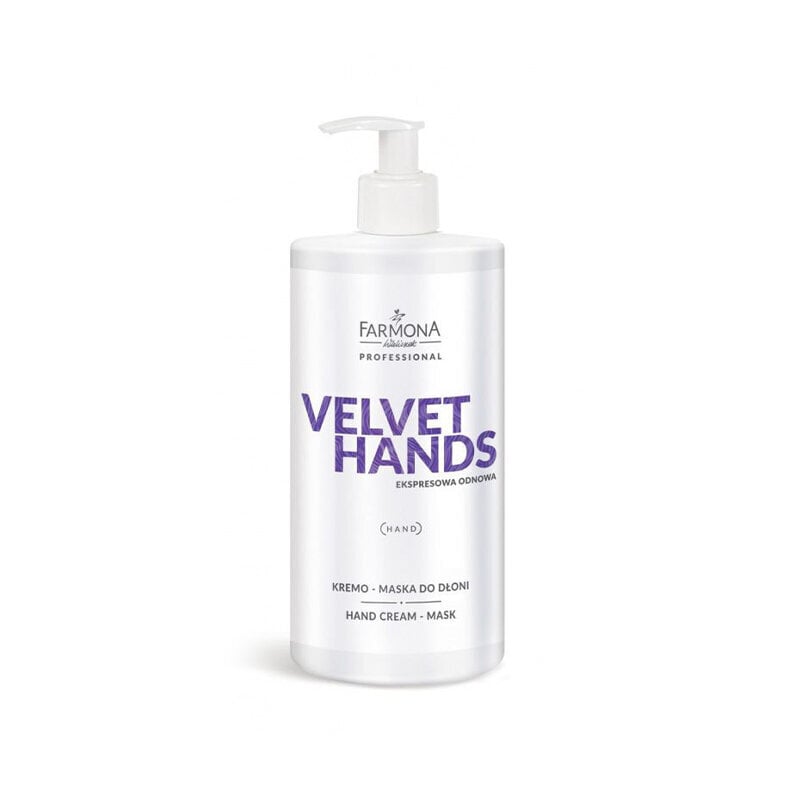 Kätekreem Farmona Velvet Hands, 500 ml цена и информация | Maniküüri ja pediküüri tarvikud | hansapost.ee