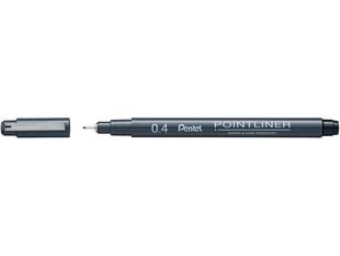 Tindipliiats Pointliner 0,4mm must, Pentel /12 hind ja info | Kirjutusvahendid | hansapost.ee