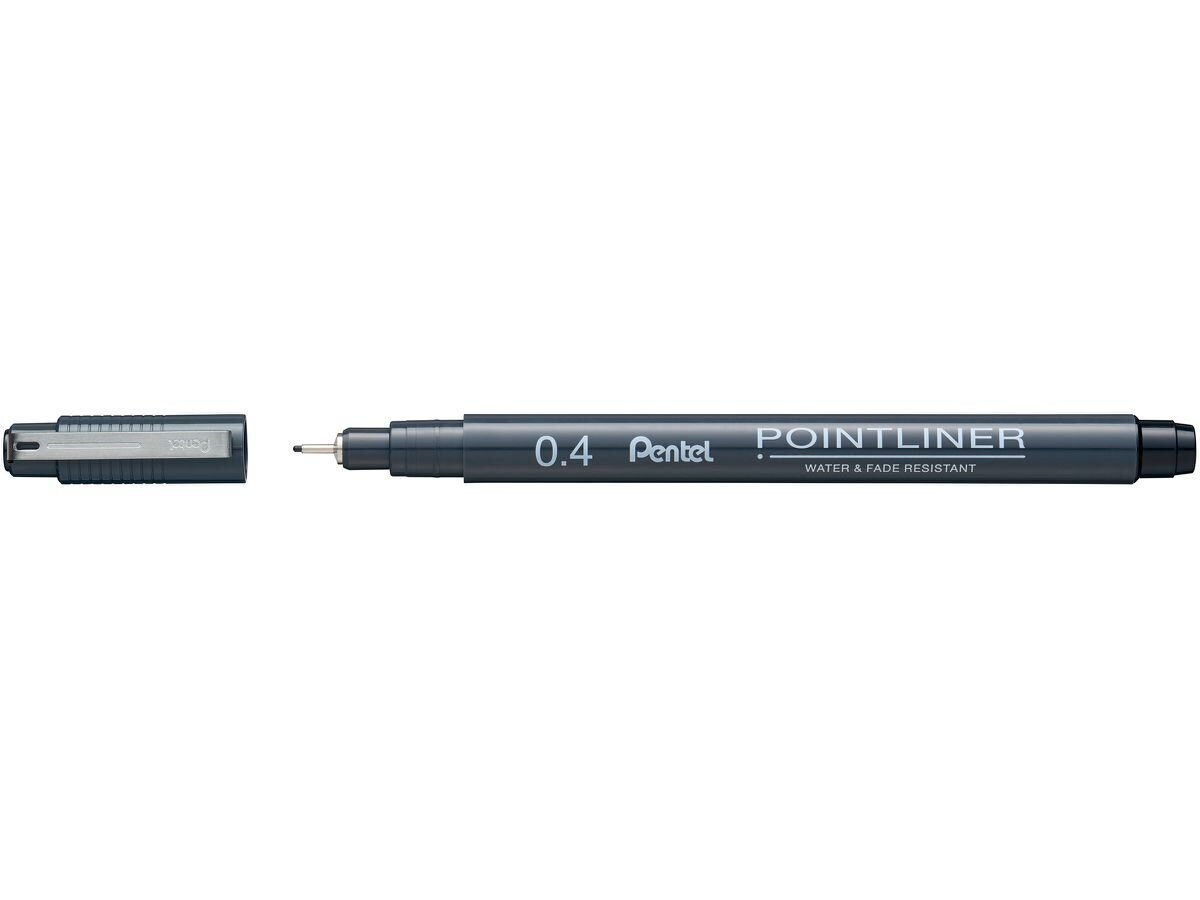 Tindipliiats Pointliner 0,4mm must, Pentel /12 цена и информация | Kirjutusvahendid | hansapost.ee