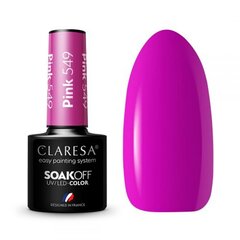 Стойкий гибридный гель лак для ногтей CLARESA PINK 549, 5 г цена и информация | Лаки, укрепители для ногтей | hansapost.ee