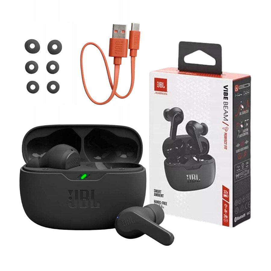 JBL Vibe Beam, must hind ja info | Kõrvaklapid | hansapost.ee