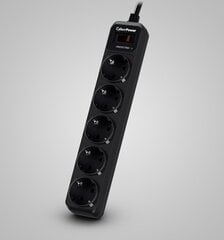 CyberPower Essential 5 x Schuko Surge protector B0520SC0-DE цена и информация | CyberPower Сантехника, ремонт, вентиляция | hansapost.ee