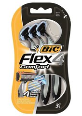 Pardel Bic Flex4 Comfort*3 цена и информация | Средства для бритья | hansapost.ee