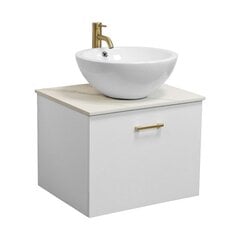 Vannitoa kapp Lyfco 206-06-132-3 60 lauaplaadi, kraanikausi ja segistiga, valge price and information | Bathroom cabinets | hansapost.ee