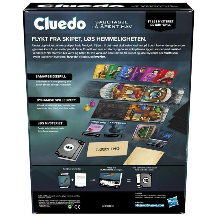 Lauamäng Hasbro Gaming Cluedo Escape Danger hind ja info | Lauamängud ja mõistatused perele | hansapost.ee